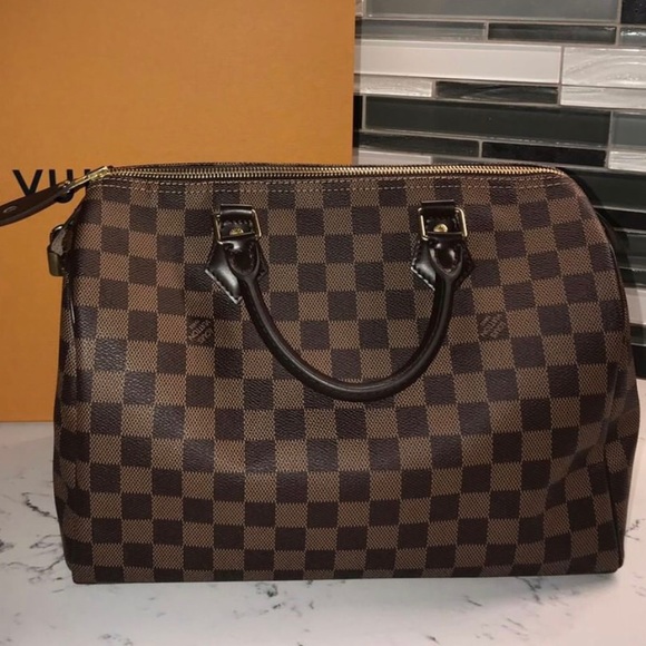 Louis Vuitton Handbags - Louis Vuitton Speedy 30 purse, Damier Ebene